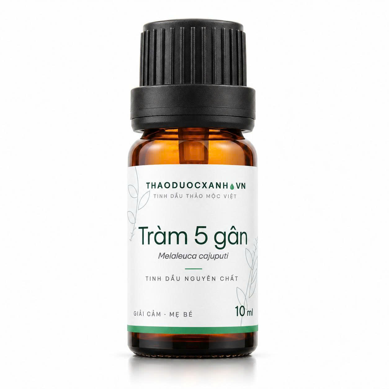 Tinh dầu tràm 5 gân nguyên chất chai 10 ml – Thảo Dược Xanh